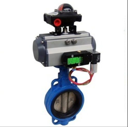 Pneumatic Wafer Type Soft Seal Butterfly Valve